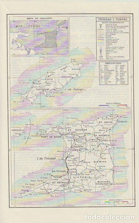 Contemporary maps: * AM&Eacute;RICA * Mapa TRINIDAD Y TOBAGO - 1965