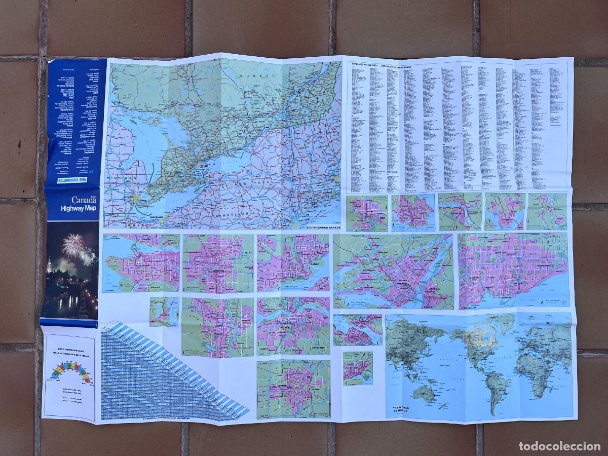 Mapas contempor&aacute;neos: MAPA DE CARRETERAS DE CANADA- 1989 - Foto 3