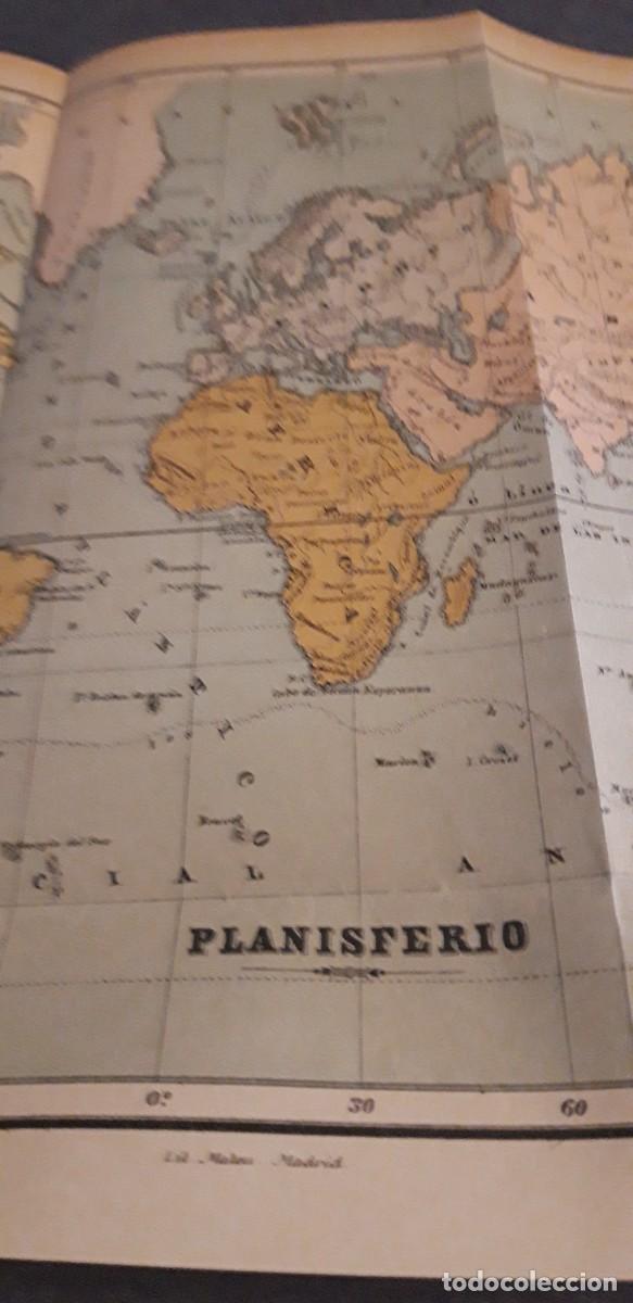 Mapas contempor&aacute;neos: 1 MAPA DE ** PLANISFERIO...** DE GEOGRAF&Iacute;A UNIVERSAL 1907 - Foto 1