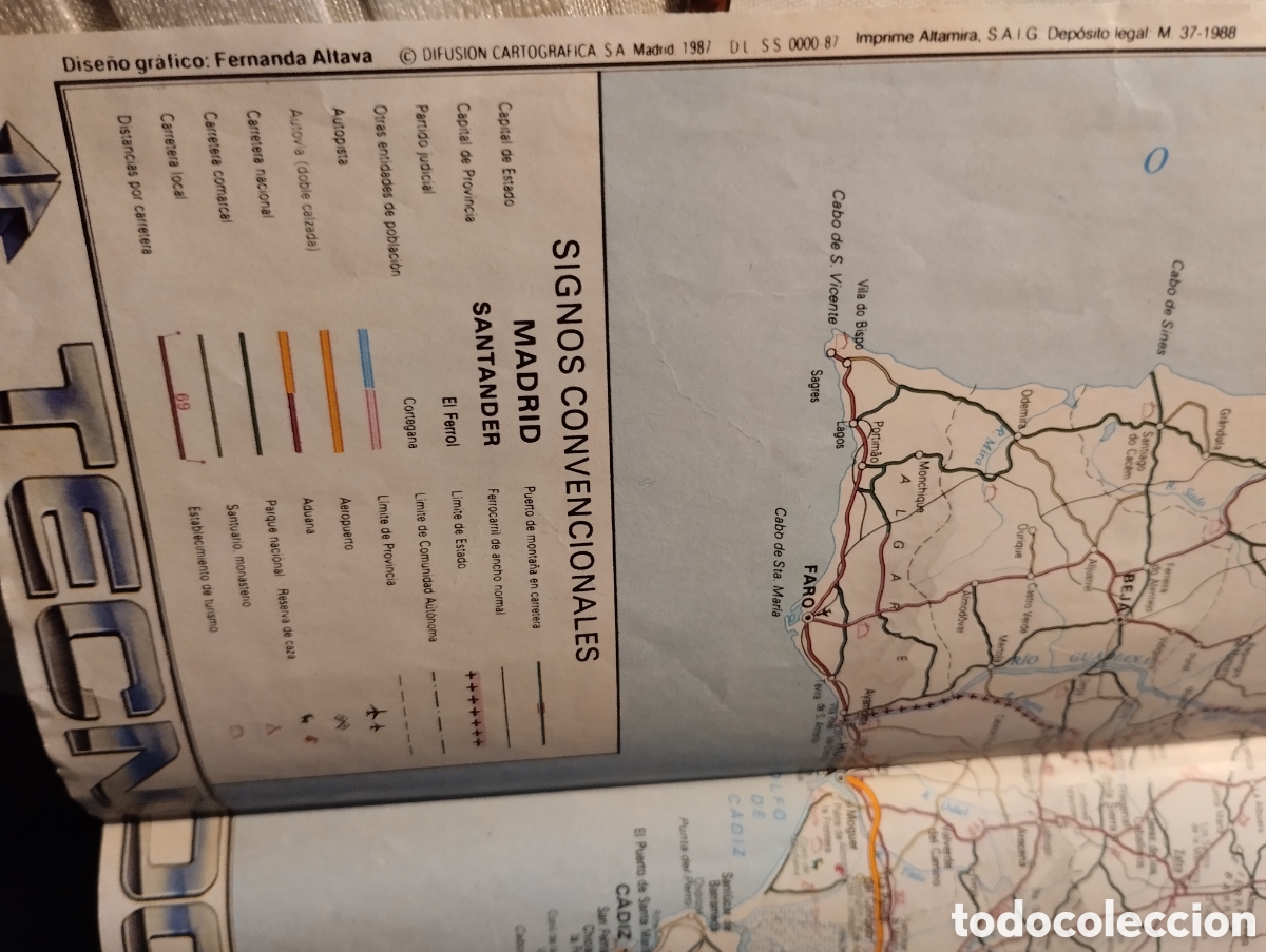 Mapas contempor&aacute;neos: CATALOGO TECNOCAR & MAPA ESPA&Ntilde;A 1987 - Foto 4