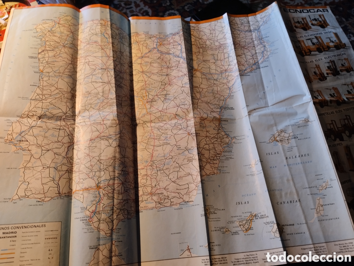 Mapas contempor&aacute;neos: CATALOGO TECNOCAR & MAPA ESPA&Ntilde;A 1987 - Foto 3