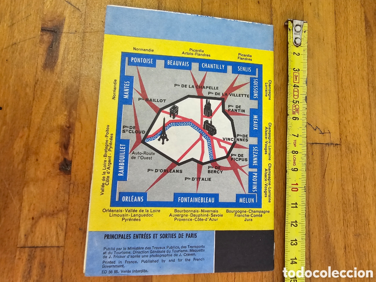 Mapas contempor&aacute;neos: Mapa de Par&iacute;s, de 1957 - Foto 5
