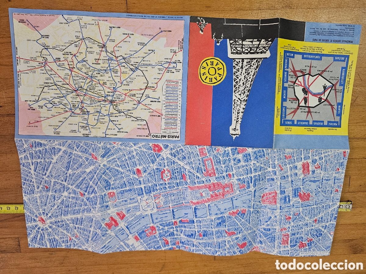 Mapas contempor&aacute;neos: Mapa de Par&iacute;s, de 1957 - Foto 2