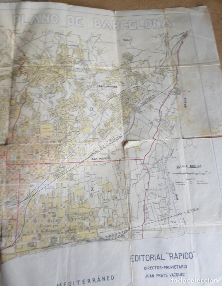 Mapas contempor&aacute;neos: PLANO BARCELONA - Ed. R&aacute;pido - Foto 5