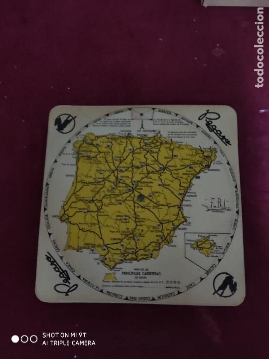 Mapas contempor&aacute;neos: PEGASO MAPA GIRATORIO PARA VER LA DISTANCIA ENTRE CIUDADES 22 X 22 CM