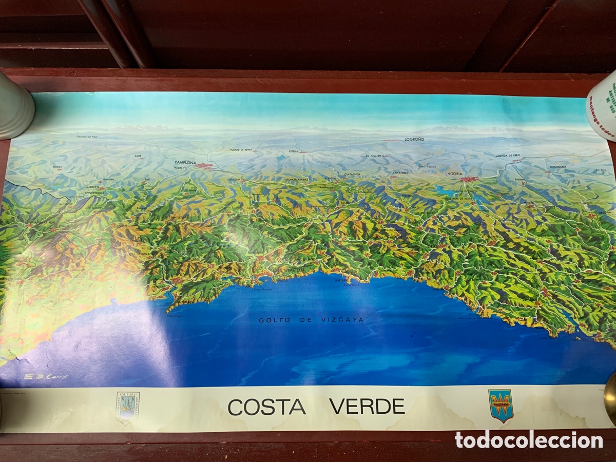 Mapas contempor&aacute;neos: Antiguo mapa de la Costa Verde - Foto 1