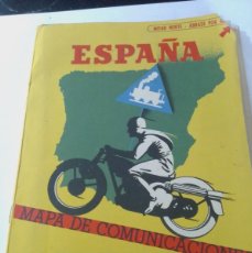 Mapas contemporáneos: ANTIGUO MAPA DE COMUNICACIONES TERRESTRES DE ESPAÑA – EDITA SEIX BARRAL – BARCELONA-1950