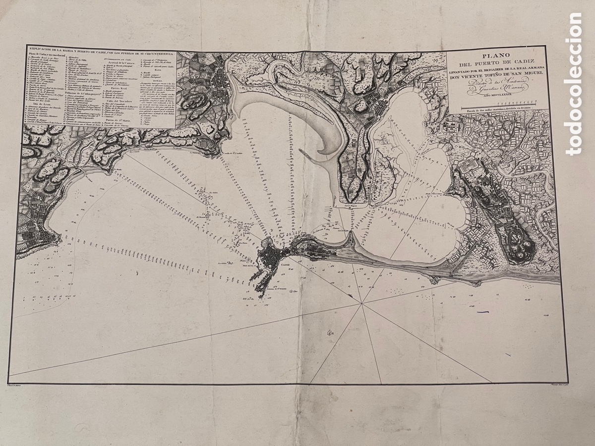Mapas contempor&aacute;neos: L&aacute;mina de Plano Antiguo - Foto 2