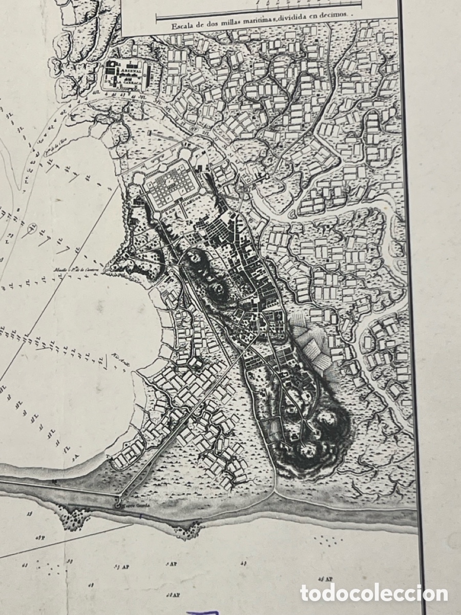 Mapas contempor&aacute;neos: L&aacute;mina de Plano Antiguo - Foto 4