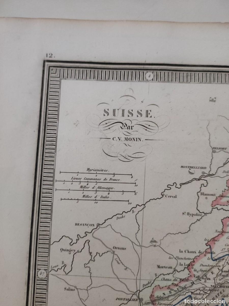 Mapas contempor&aacute;neos: Mapa Suisse. C.V.Monin - Foto 4