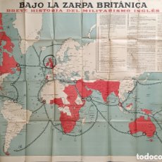 Mapas contemporáneos: UNICO!! MAPA MILITAR BAJO LA ZARPA BRITÁNICA. 1919 GERMAN F. HAASE BREVE HISTORIA MILITARISMO INGLÉS