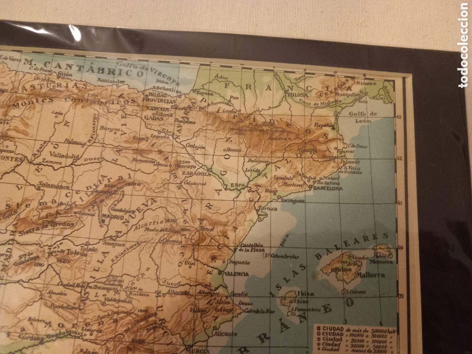 Mapas contempor&aacute;neos: Mapa de Espa&ntilde;a, mapa geogr&aacute;fico marca alturas - Foto 2