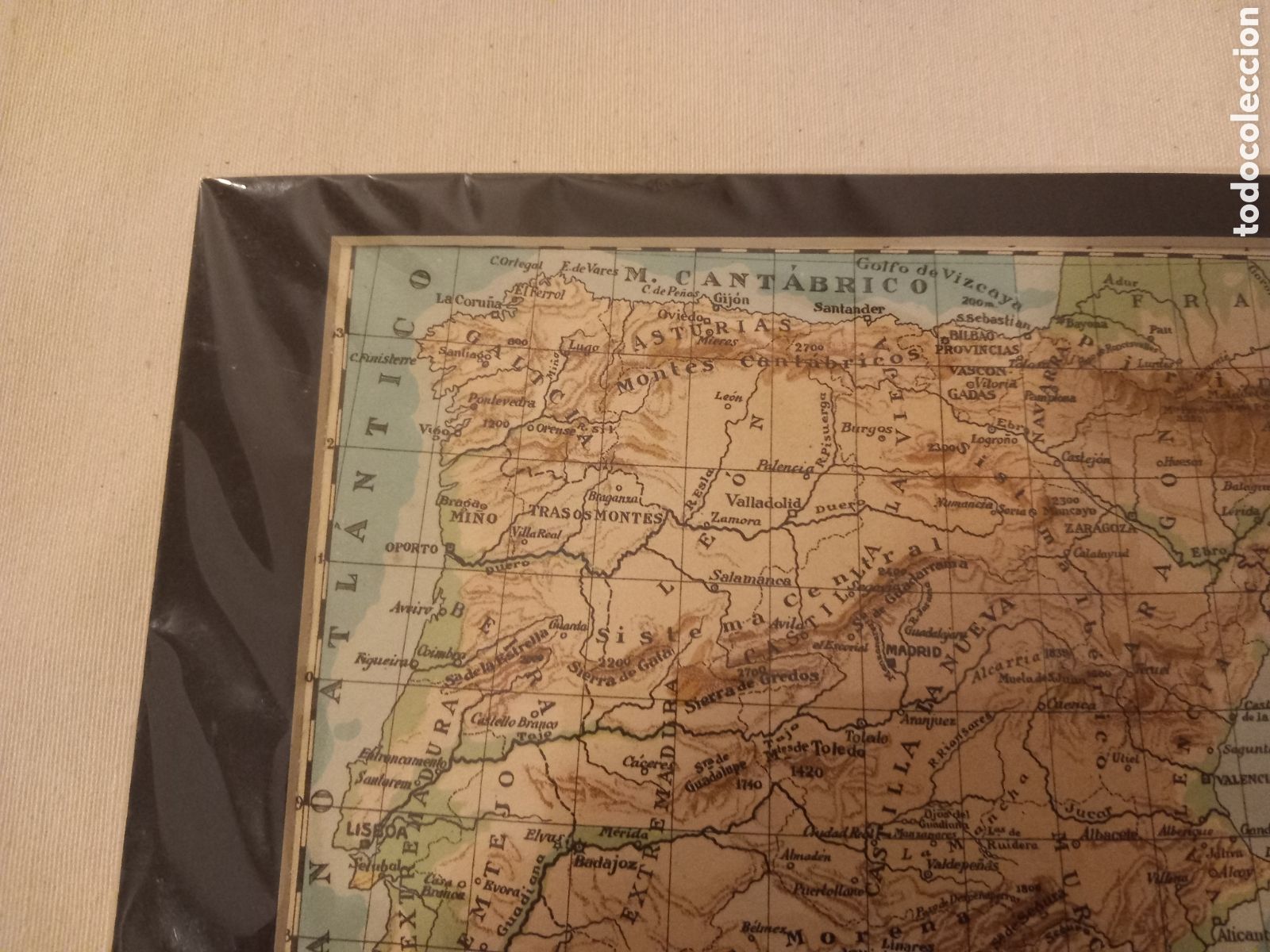 Mapas contempor&aacute;neos: Mapa de Espa&ntilde;a, mapa geogr&aacute;fico marca alturas - Foto 3