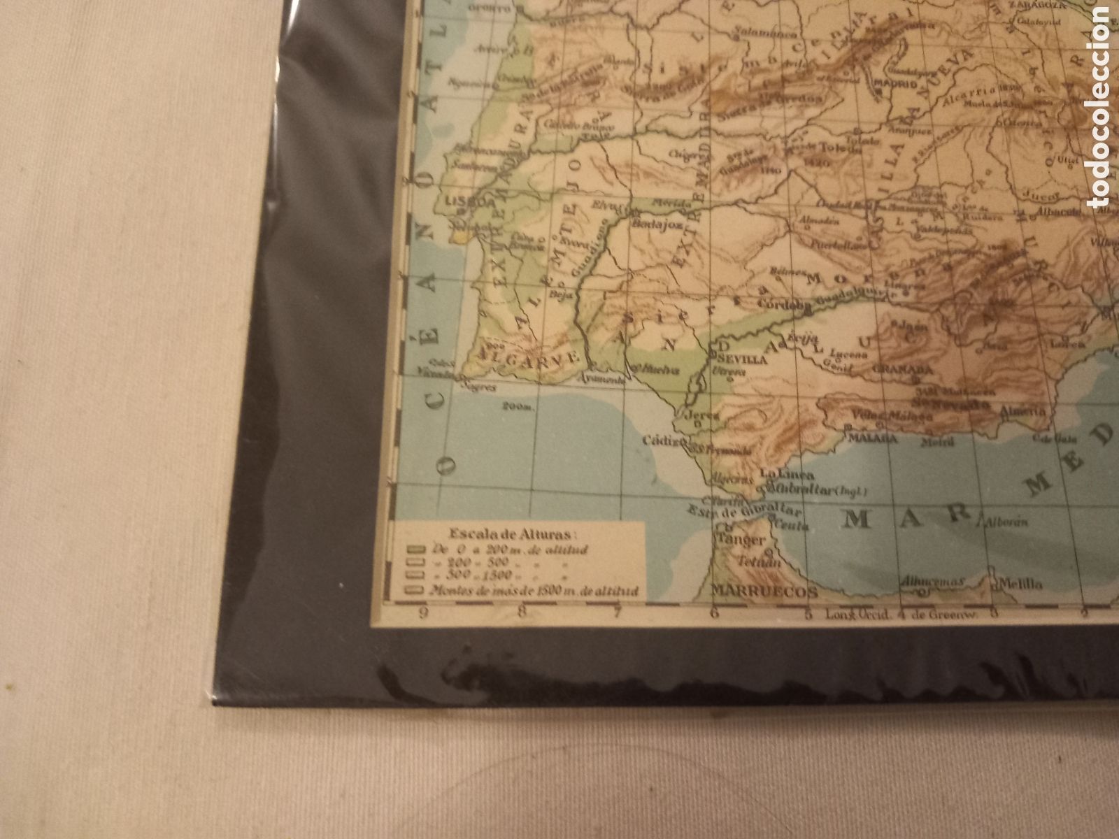 Mapas contempor&aacute;neos: Mapa de Espa&ntilde;a, mapa geogr&aacute;fico marca alturas - Foto 4