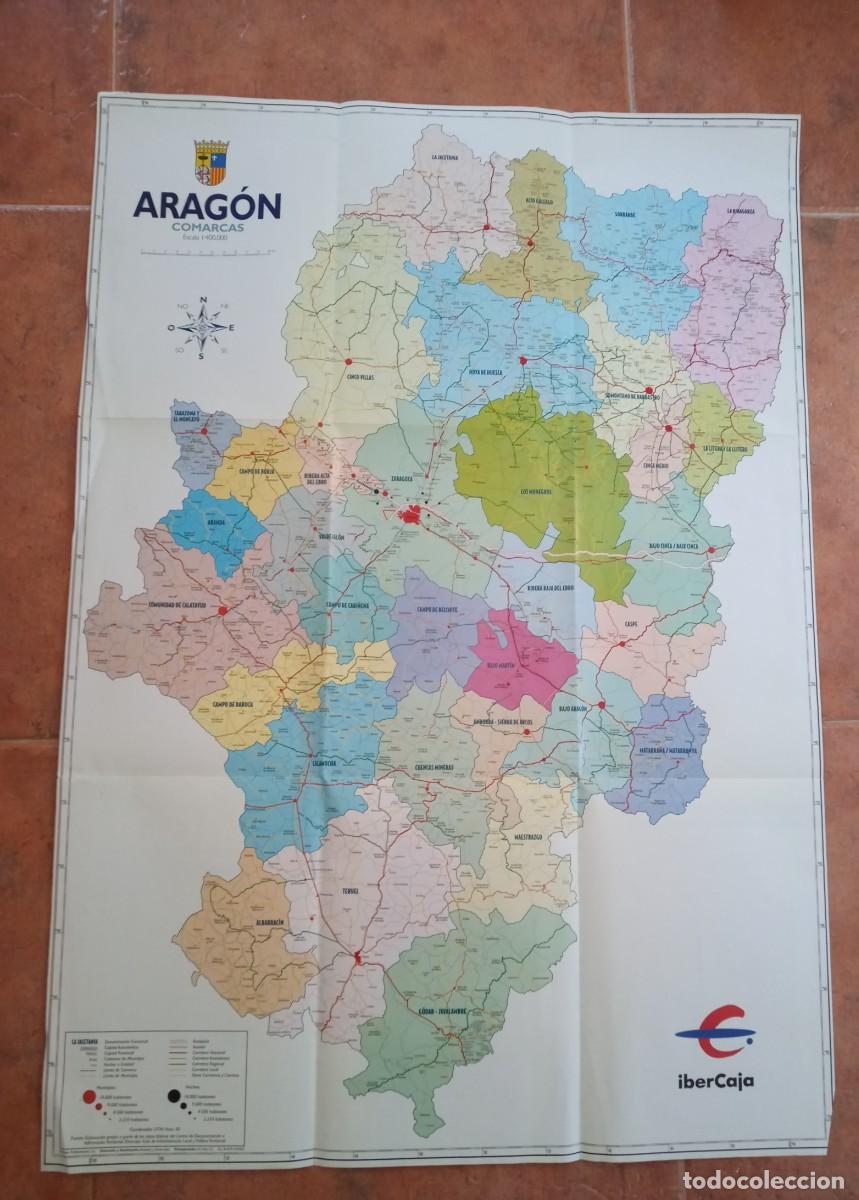 Mapas contempor&aacute;neos: Mapa de las comarcas de Arag&oacute;n. Ed. DGA. A&ntilde;o 2001 - Foto 1