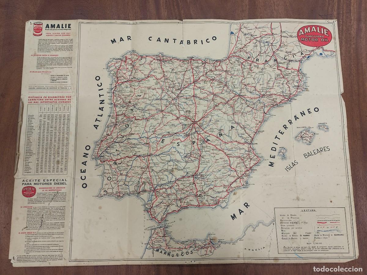 Mapas contempor&aacute;neos: Mapa carretera a&ntilde;os 50-60 - Foto 1