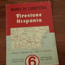 Mapas contemporáneos: MAPAS DE CARRETERAS FIRESTONE HISPANIA 6 AÑO 1963