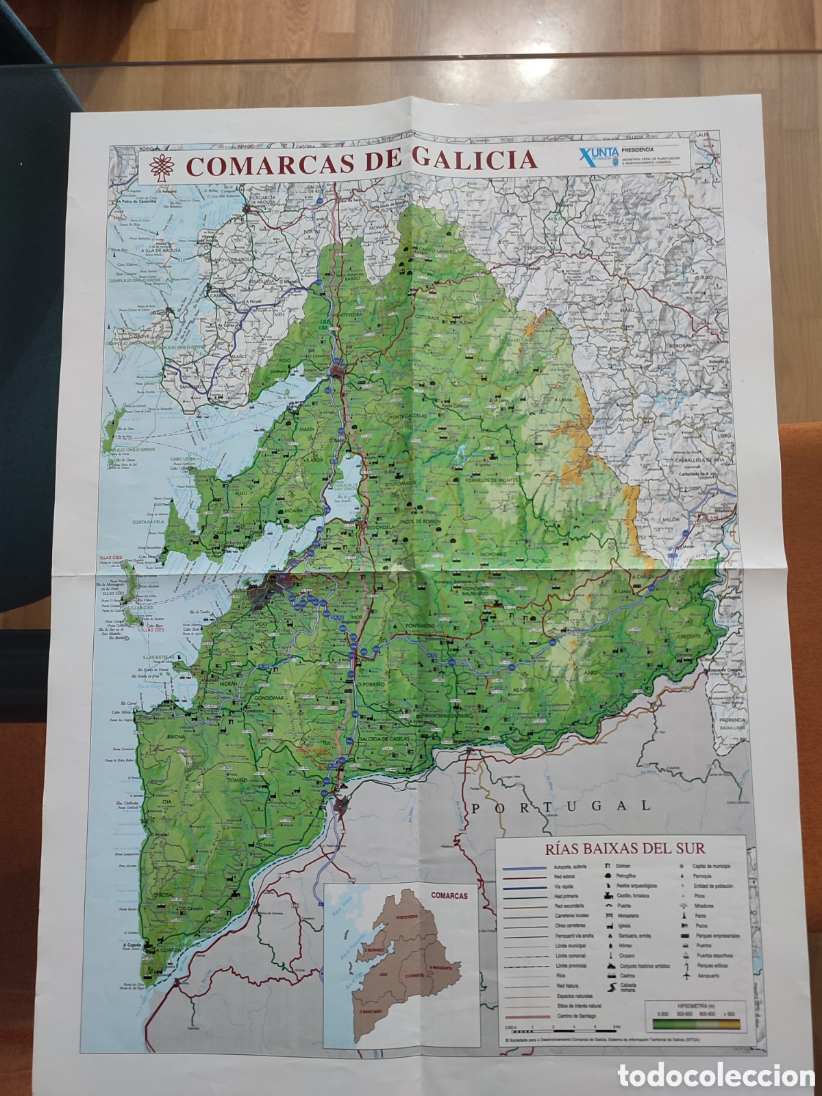 Contemporary maps: Mapa R&iacute;as Baixas del Sur.Galicia.