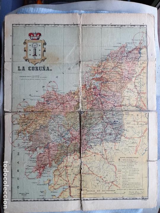 Mapas contempor&aacute;neos: Mapa Entelado de la Provincia de La Coru&ntilde;a. - Foto 1