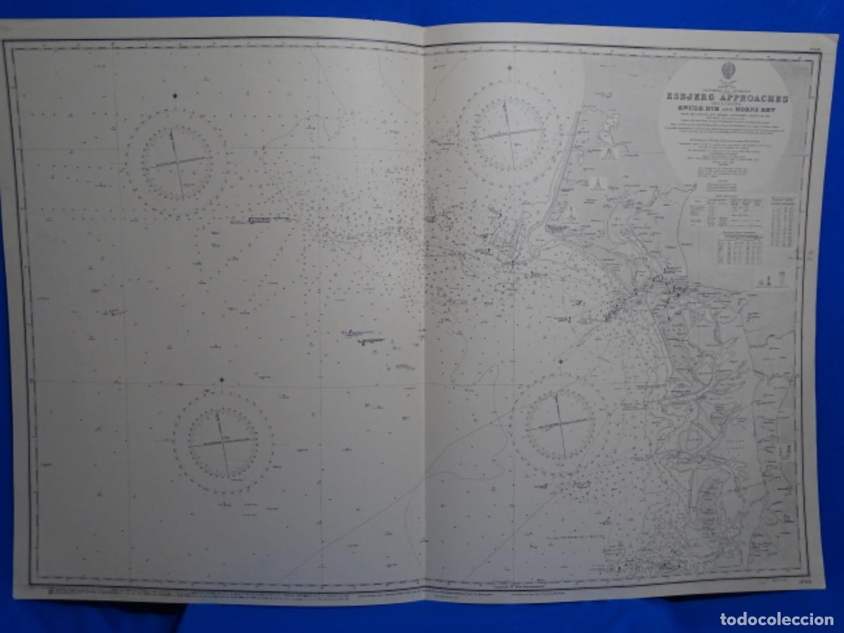Zeitgen&ouml;ssische Karten: MAPA CARTA NAVEGACI&Oacute;N ESBJERG APPROACHES DINAMARCA-ALEMANIA.
