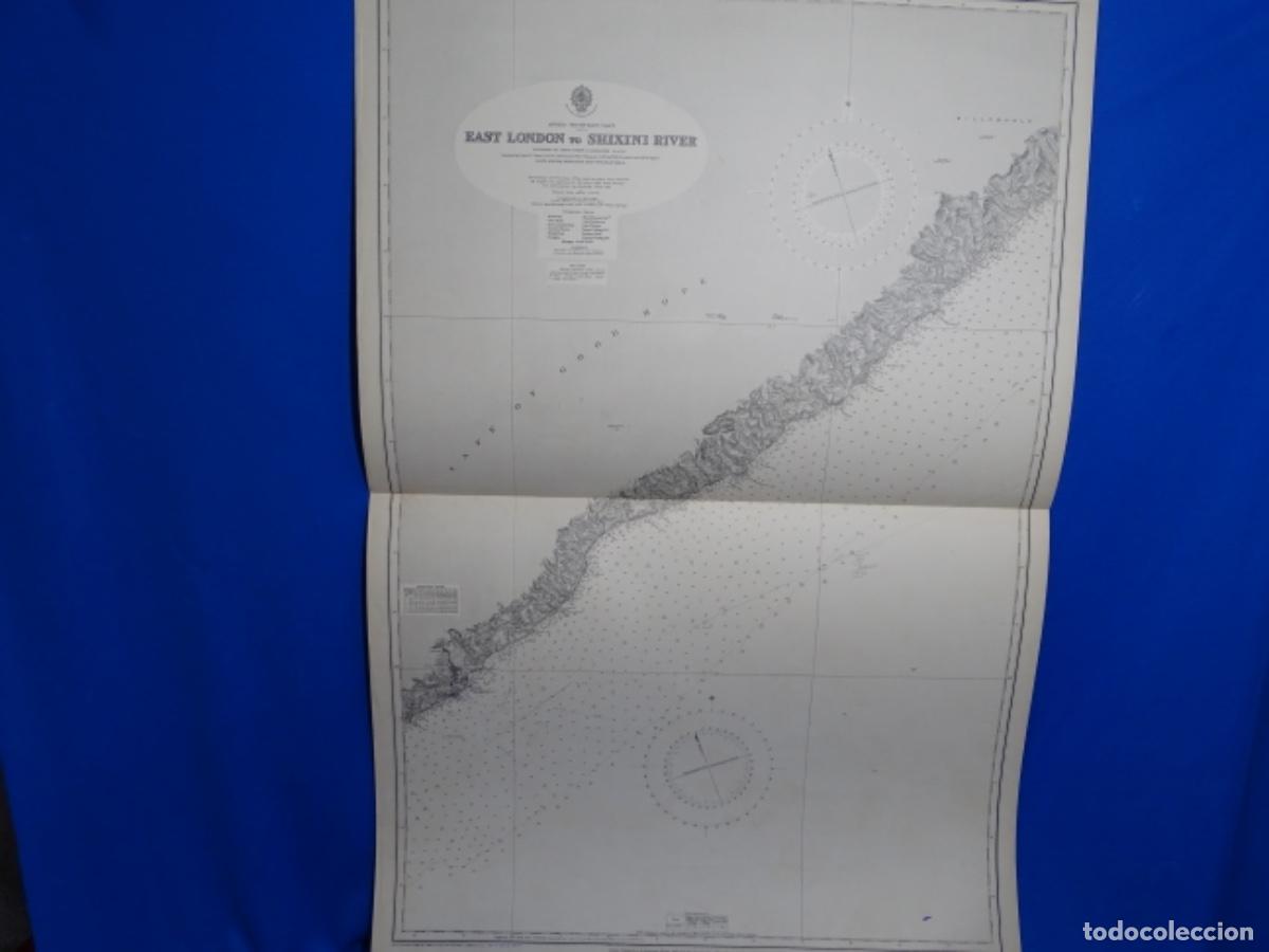 Zeitgen&ouml;ssische Karten: MAPA CARTA NAVEGACI&Oacute;N EAST LONDON TO SHIXIMI RIVER. AFRICA.