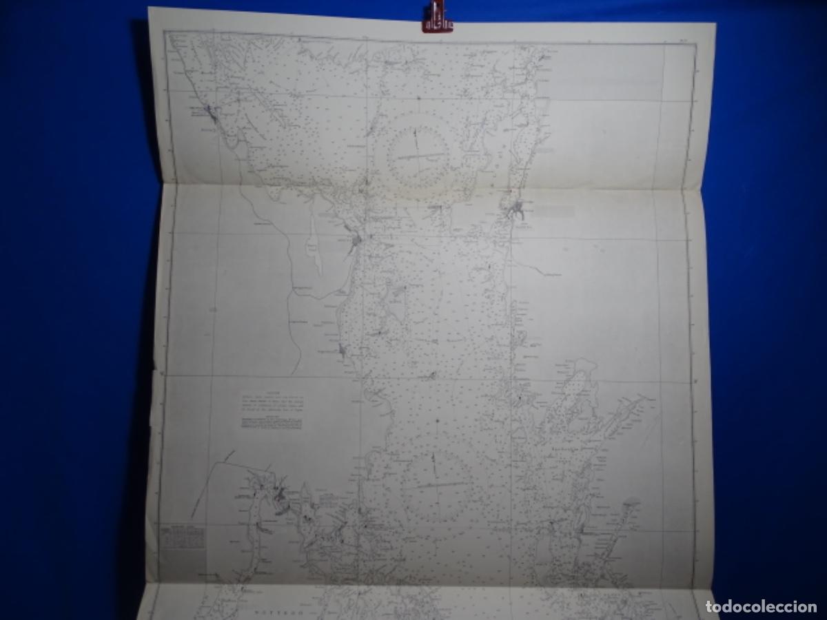Zeitgen&ouml;ssische Karten: MAPA CARTA NAVEGACI&Oacute;N TORBJORNSKJAER TO JAE&Ouml;EN. NORWAY OSLO.
