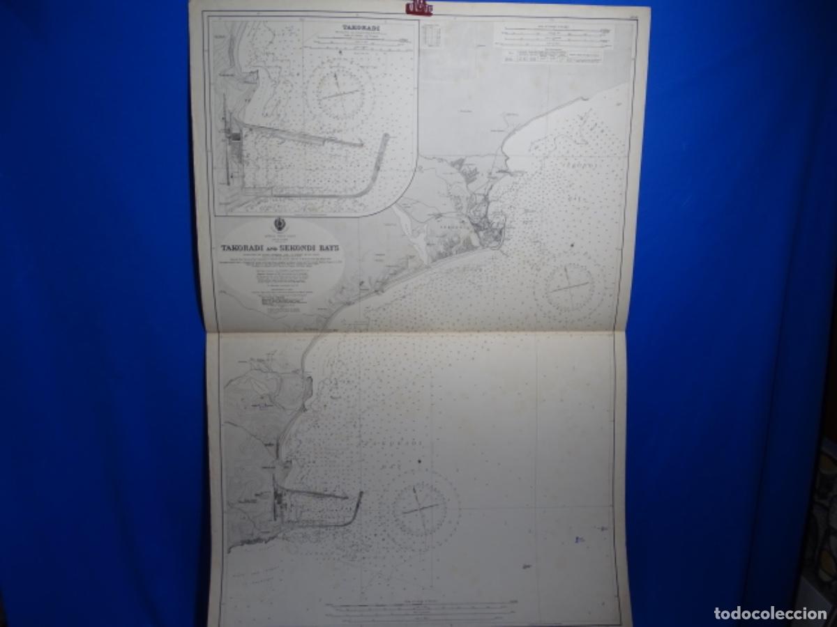 Zeitgen&ouml;ssische Karten: MAPA CARTA NAVEGACI&Oacute;N TAKORADI AND SEKONDI BAYS AFRICA.