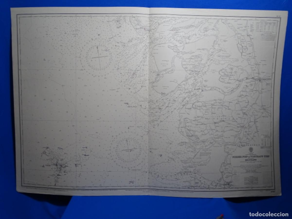 Zeitgen&ouml;ssische Karten: MAPA CARTA NAVEGACI&Oacute;N NORDER PIEP TO VORTRAPP TIEF ELGOLAND. ALEMANIA.