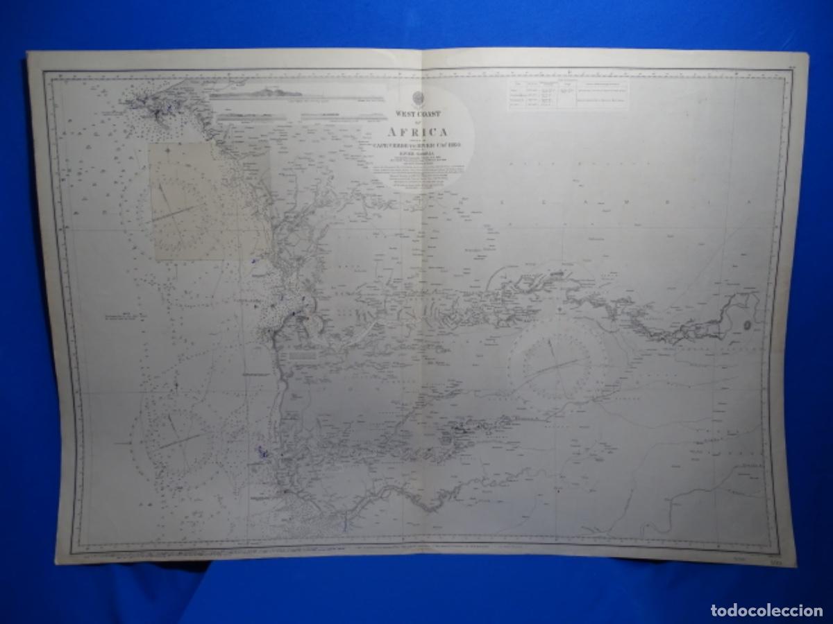 Zeitgen&ouml;ssische Karten: MAPA CARTA NAVEGACI&Oacute;N. AFRICA CAPE VERDE TO RIVER CACHEO.