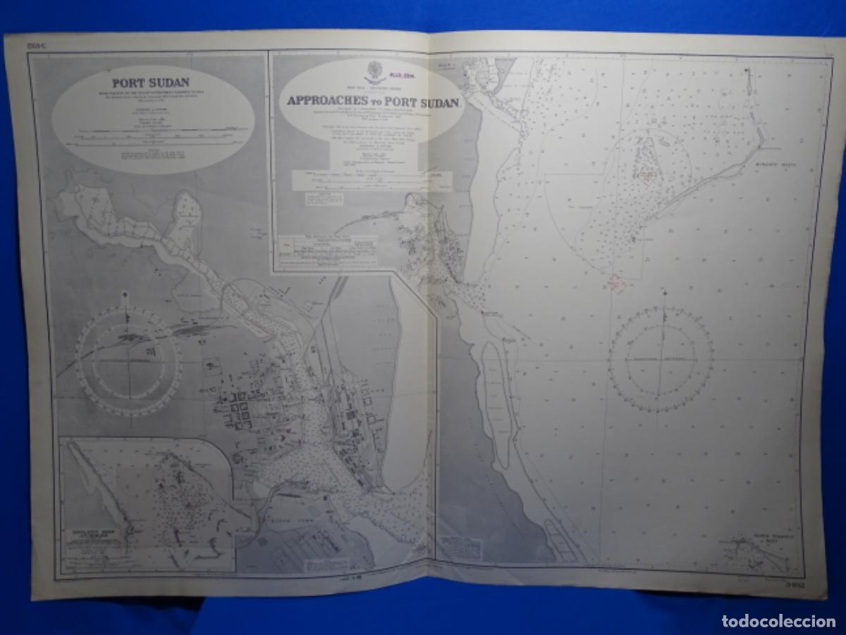 Zeitgen&ouml;ssische Karten: MAPA CARTA NAVEGACI&Oacute;N. APPROACHES TO PORT SUDAN