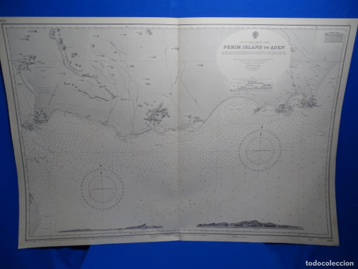 Zeitgen&ouml;ssische Karten: MAPA CARTA NAVEGACI&Oacute;N. PERIM ISLAND TO ADEN.