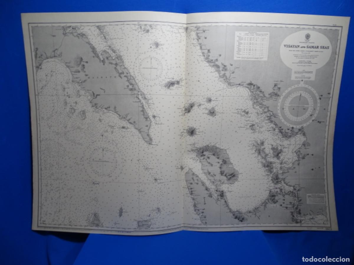 Zeitgen&ouml;ssische Karten: MAPA CARTA NAVEGACI&Oacute;N. VISIYAN AND SAMAR SEAS. FILIPINAS.