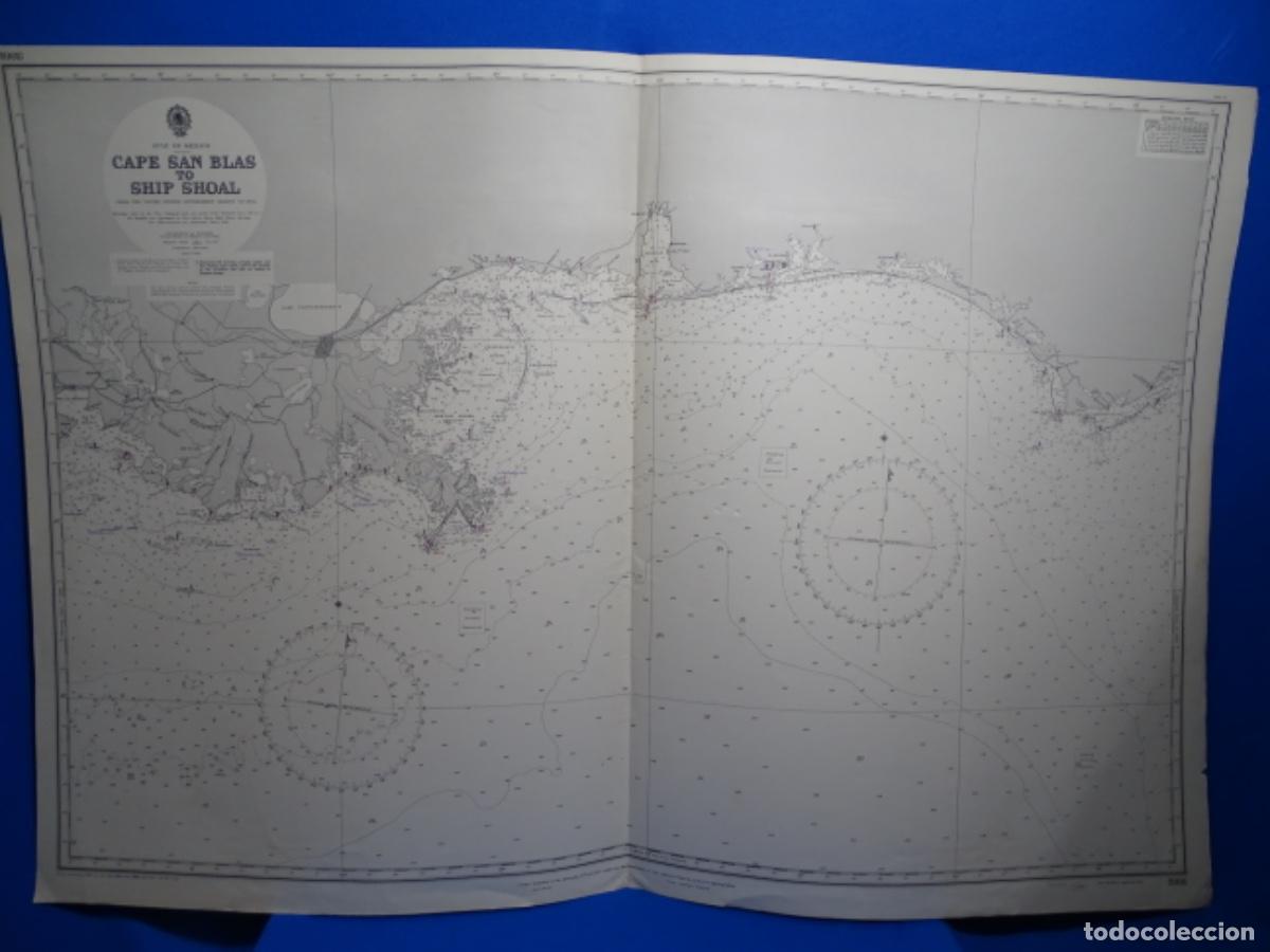 Zeitgen&ouml;ssische Karten: MAPA CARTA NAVEGACI&Oacute;N. CAPE SAN BLAS TO SHIP SHOAL. MEXICO.
