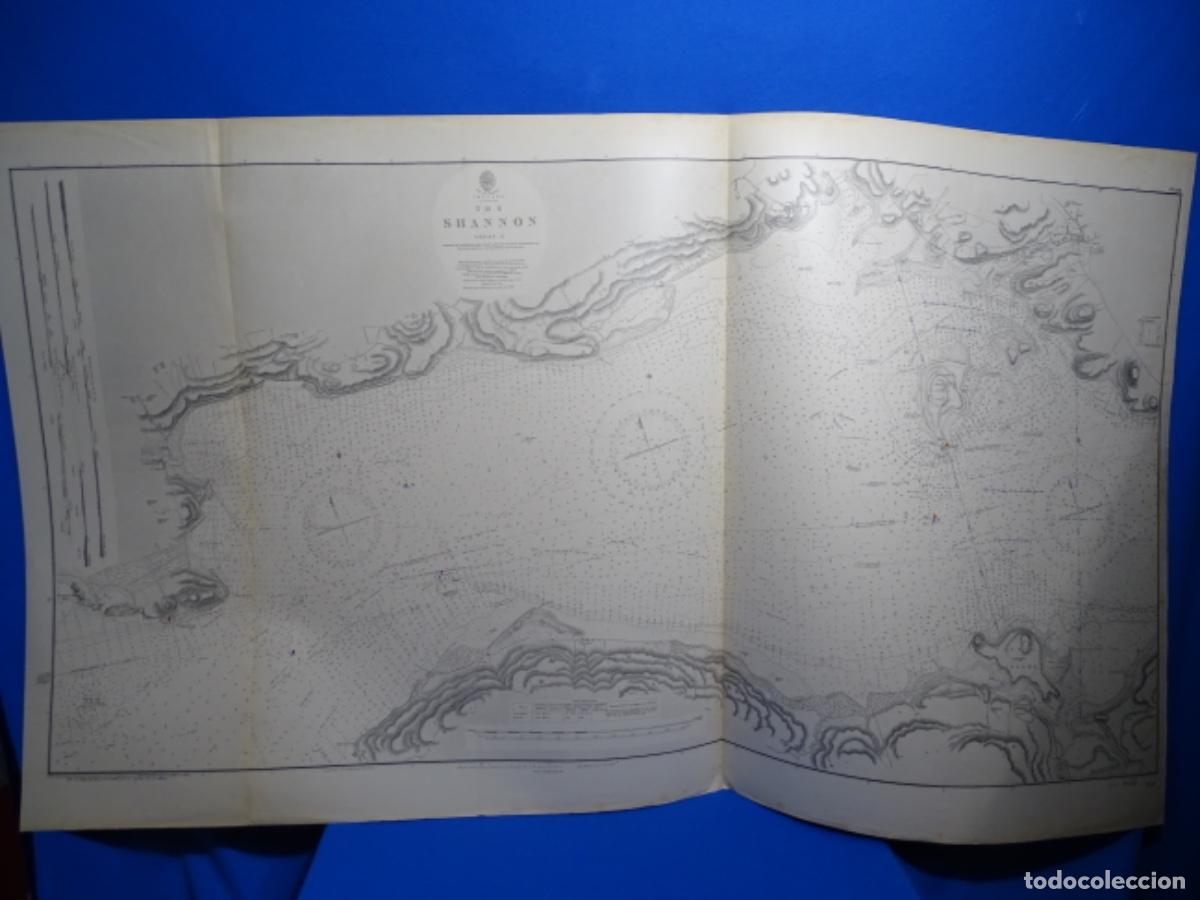 Zeitgen&ouml;ssische Karten: MAPA CARTA NAVEGACI&Oacute;N. THE SHANNON. IRELAND.
