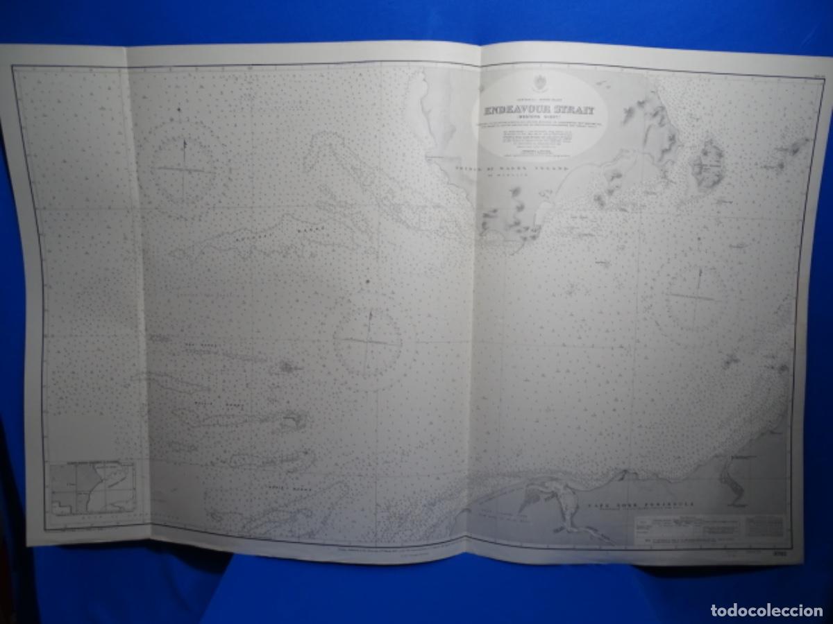 Zeitgen&ouml;ssische Karten: MAPA CARTA NAVEGACI&Oacute;N. ENVEAVOUR STRAIT. AUSTRALIA.