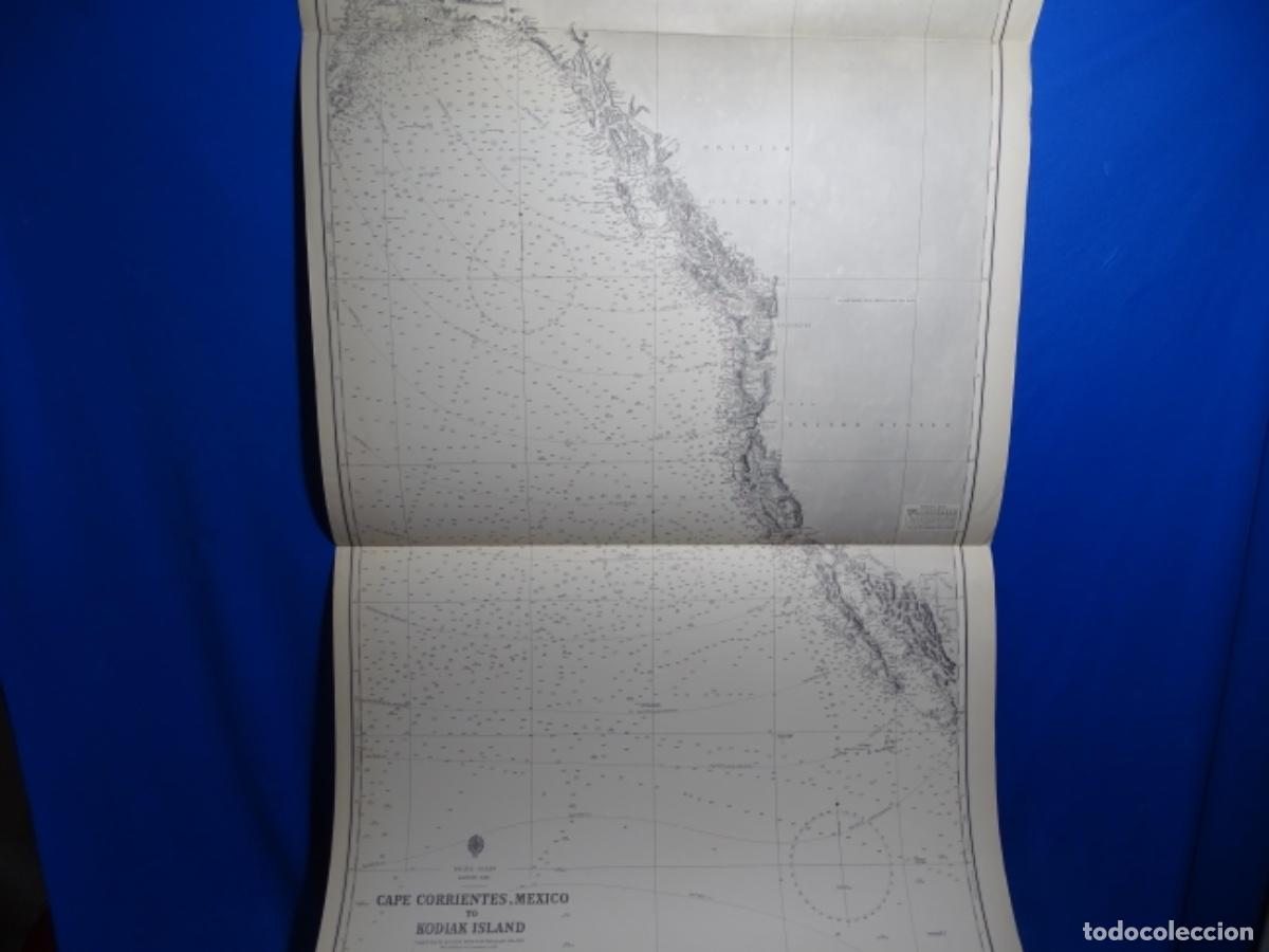 Zeitgen&ouml;ssische Karten: MAPA CARTA NAVEGACI&Oacute;N. CAPE CORRIENTES TO KODIAK ISLAND MEXICO.