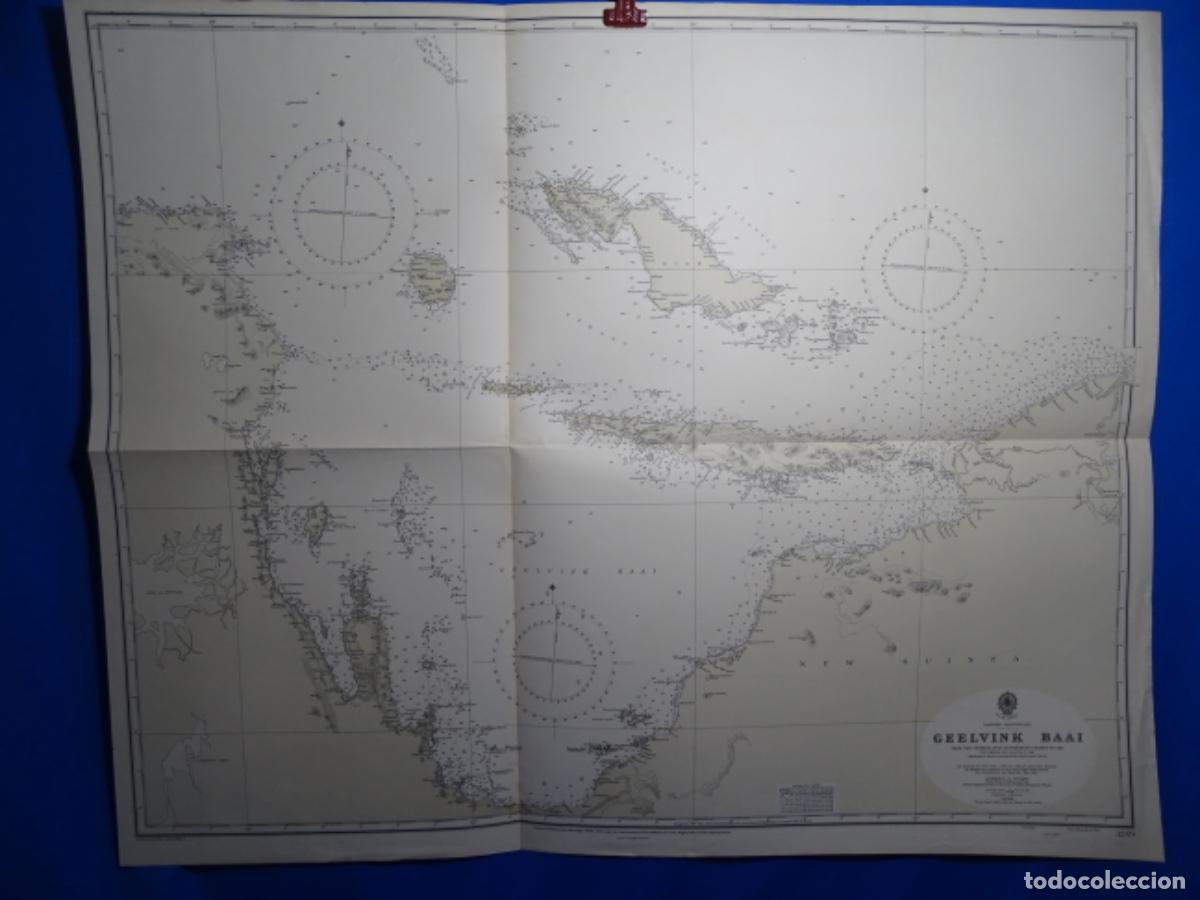 Zeitgen&ouml;ssische Karten: MAPA CARTA NAVEGACI&Oacute;N. GEELVINK BAAI HOLAND.
