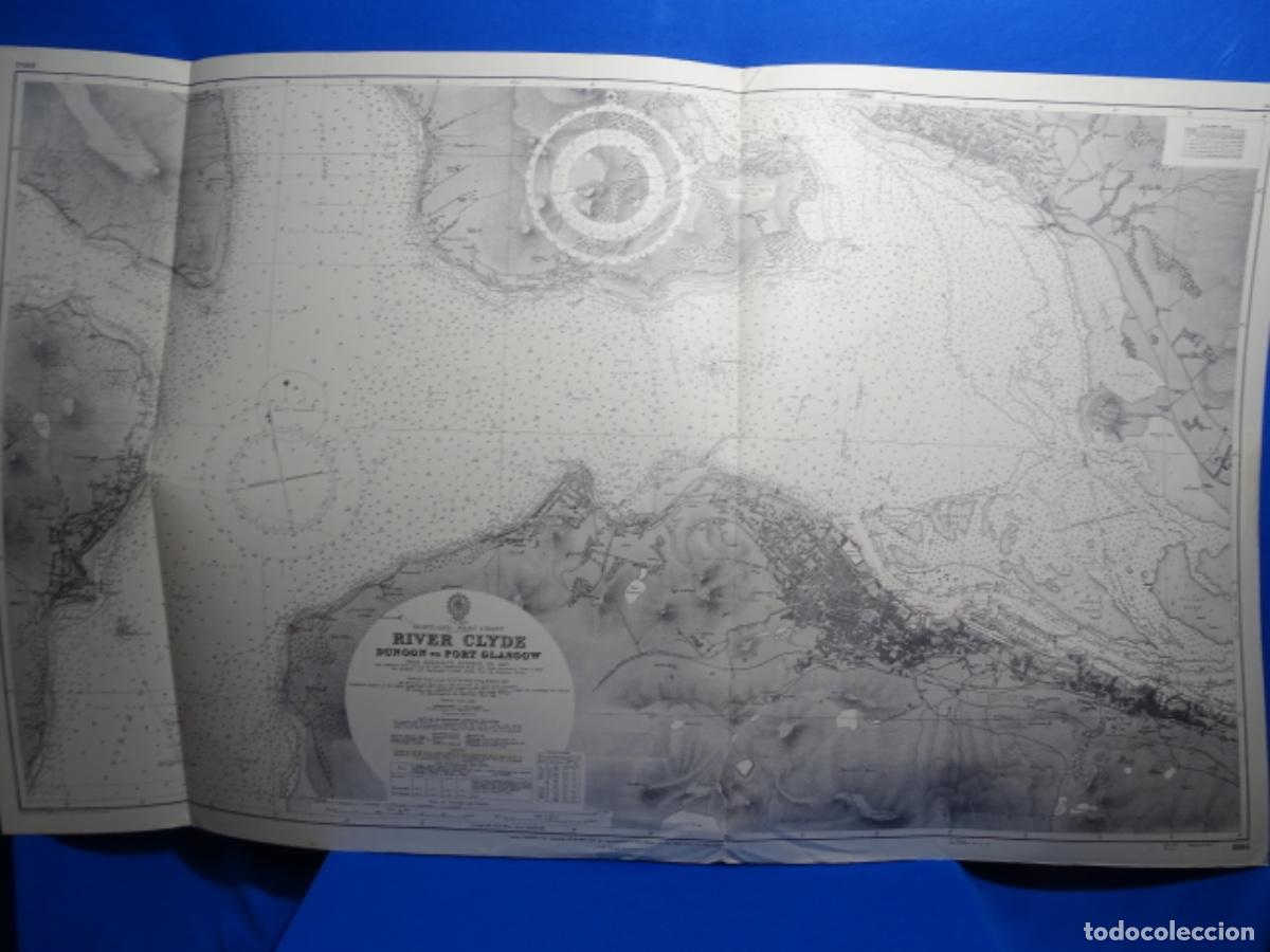 Zeitgen&ouml;ssische Karten: MAPA CARTA NAVEGACI&Oacute;N. DUNOON TO PORT GLASGOW RIVER CLYDE SCOTLAND