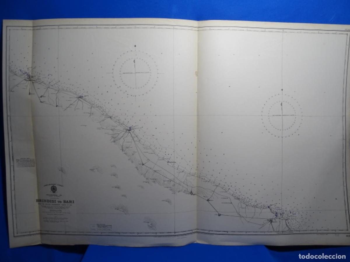 Zeitgen&ouml;ssische Karten: MAPA CARTA NAVEGACI&Oacute;N. BR&Iacute;NDISI TO BARI YTALY.