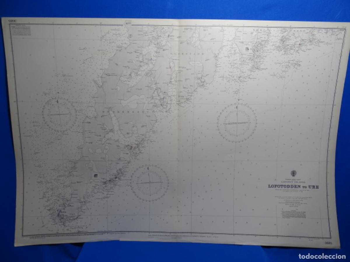 Zeitgen&ouml;ssische Karten: MAPA CARTA NAVEGACI&Oacute;N. LOFOTODDEN TO URE NORWAY NORUEGA.