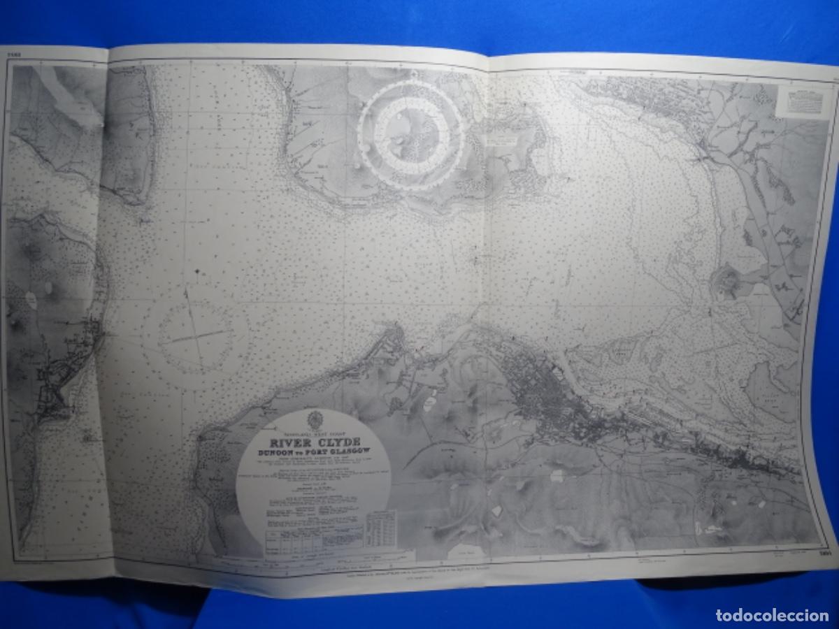 Zeitgen&ouml;ssische Karten: MAPA CARTA NAVEGACI&Oacute;N. RIVER CLYDE DUNOON TO POR GLASGOW SCOTLAND.
