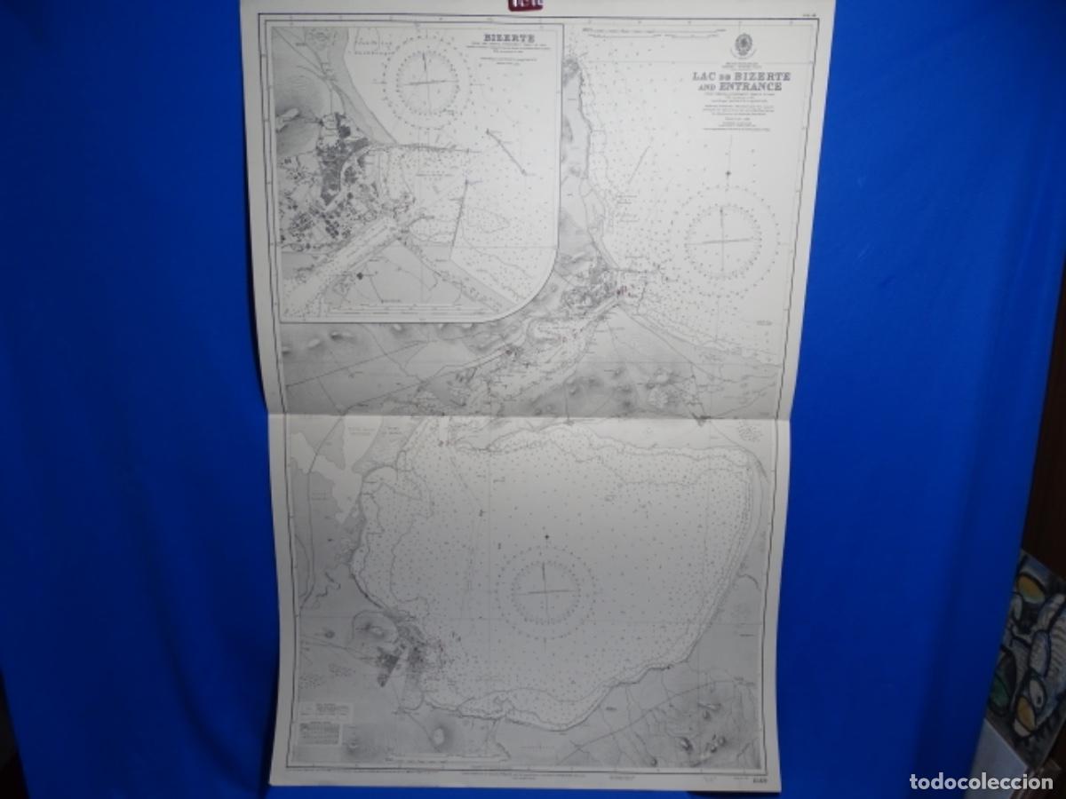 Zeitgen&ouml;ssische Karten: MAPA CARTA DE NAVEGACI&Oacute;N LAC DE BIZERTE AND ENTRANCE TUNICIA.