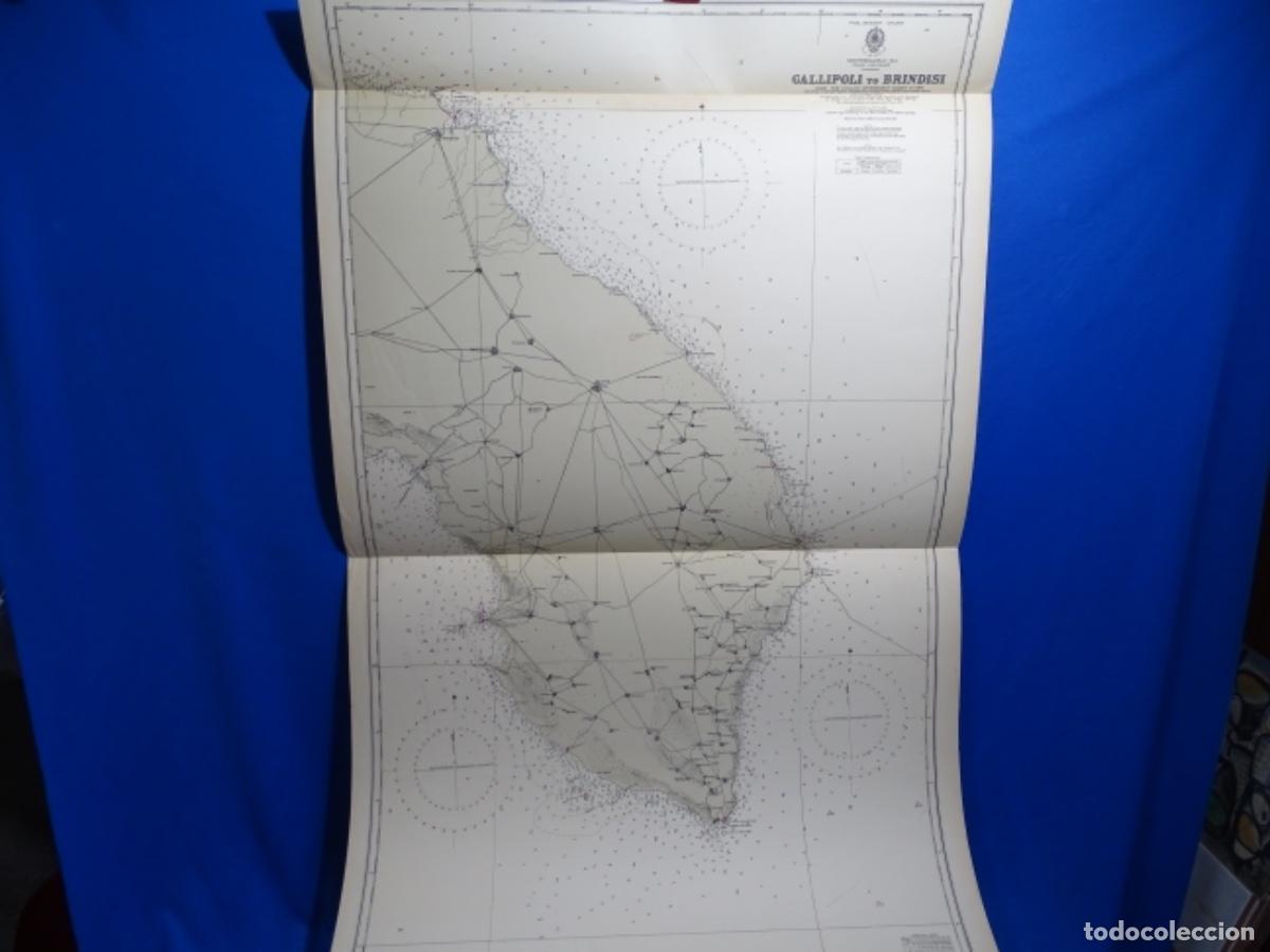 Zeitgen&ouml;ssische Karten: MAPA CARTA DE NAVEGACI&Oacute;N GALLIPOLI TO BR&Iacute;NDISI ITALY.