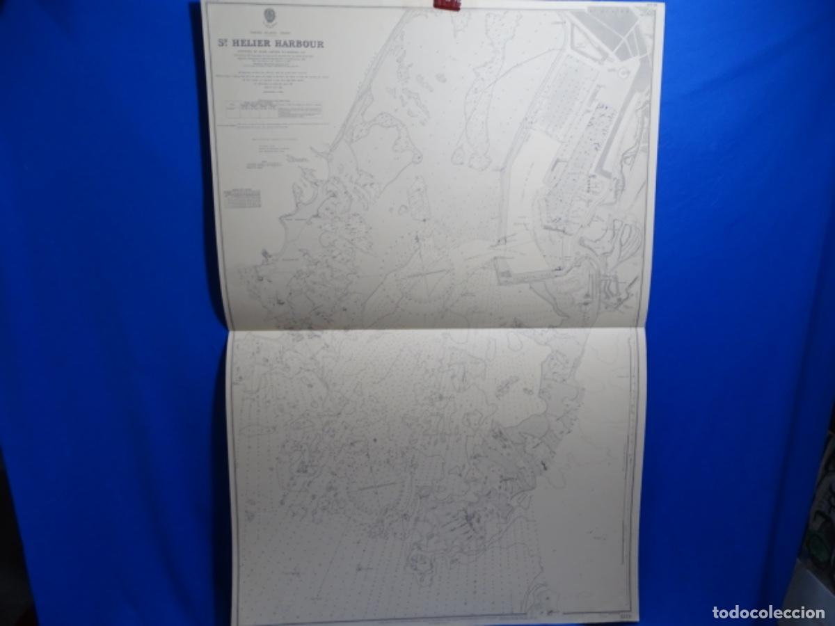 Mapas contempor&aacute;neos: MAPA CARTA DE NAVEGACI&Oacute;N SANT HELIER HARBOUR JERSEY UNITES ESTATES.