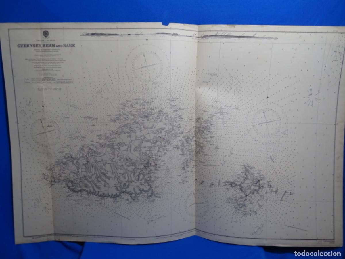 Zeitgen&ouml;ssische Karten: MAPA CARTA DE NAVEGACI&Oacute;N GUERNSEY, HERM AND SARK AUSTRALIA.