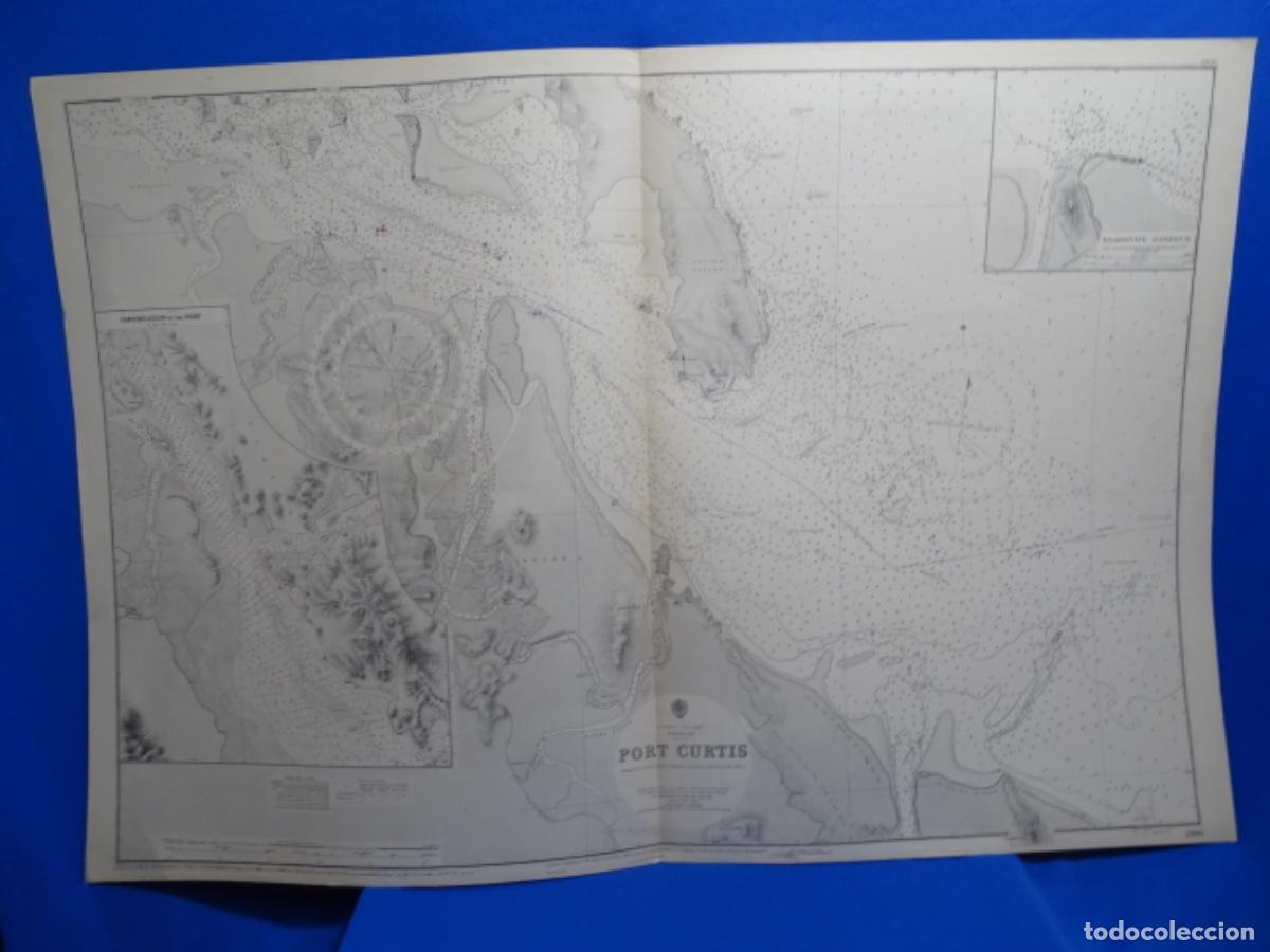Zeitgen&ouml;ssische Karten: MAPA CARTA DE NAVEGACI&Oacute;N PORT CURTIS AUSTRALIA.