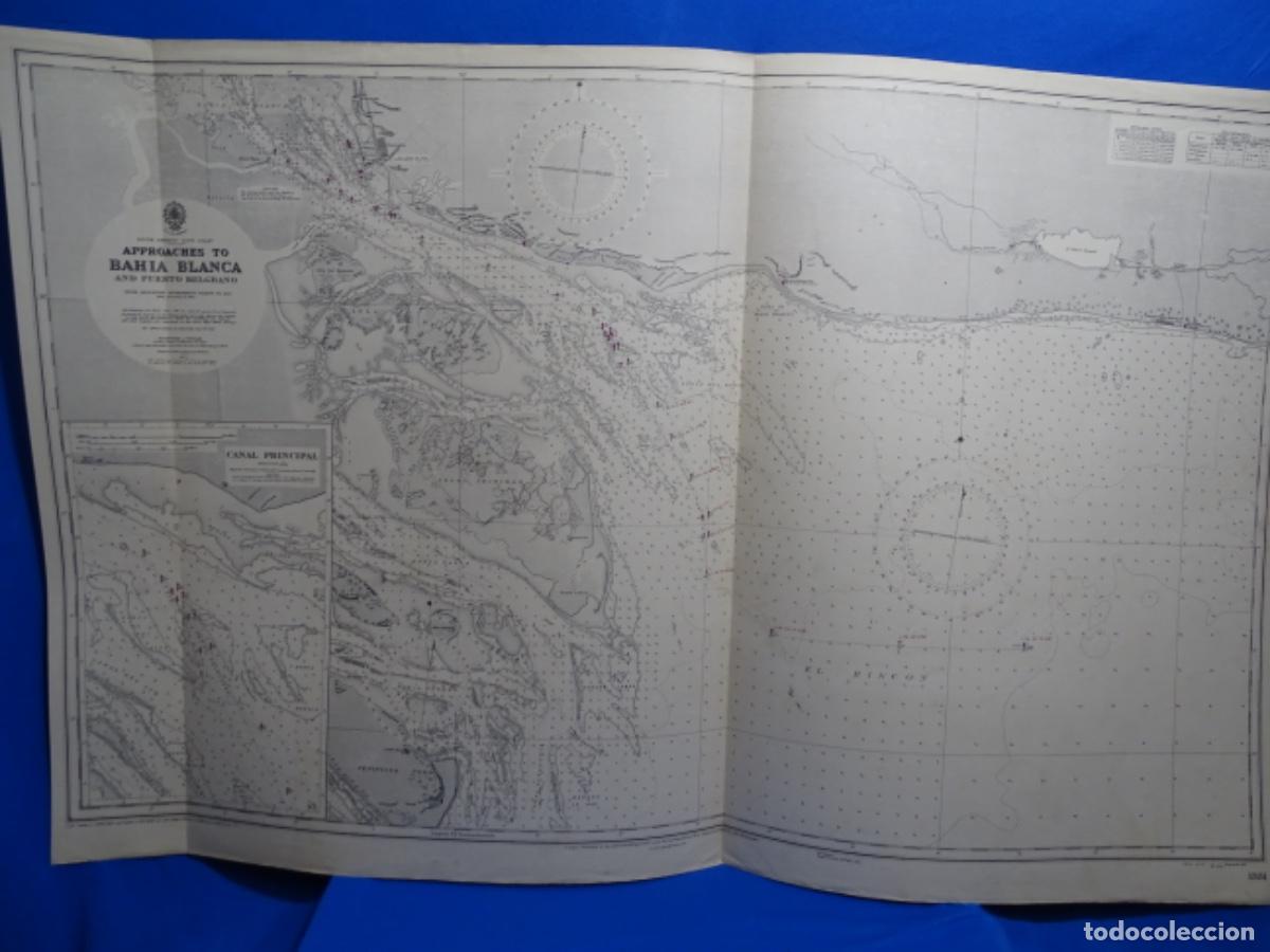Zeitgen&ouml;ssische Karten: MAPA CARTA DE NAVEGACI&Oacute;N APPROACHES TO BAHIA BLANCA CHILE.
