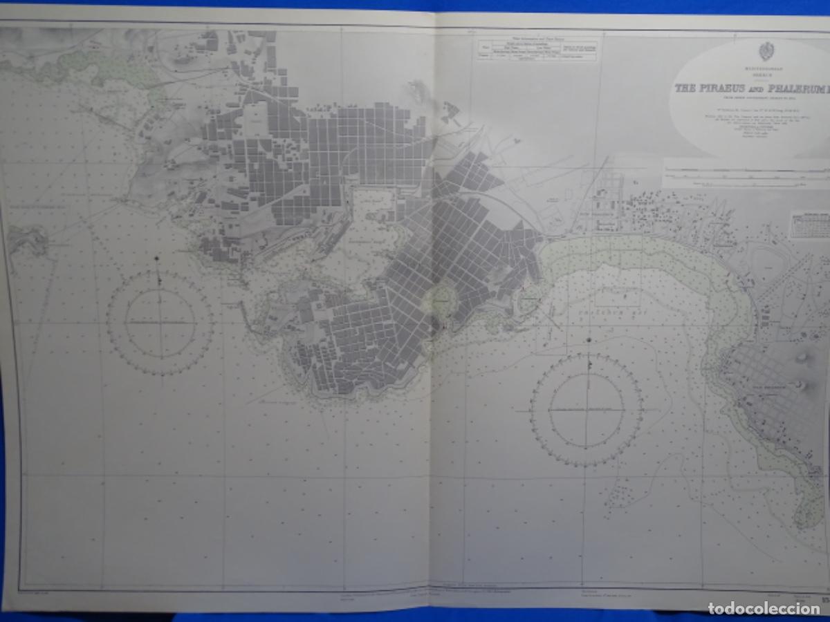 Zeitgen&ouml;ssische Karten: MAPA CARTA DE NAVEGACI&Oacute;N THE PIRAEUS AND PHALERUM BAY GRECIA.