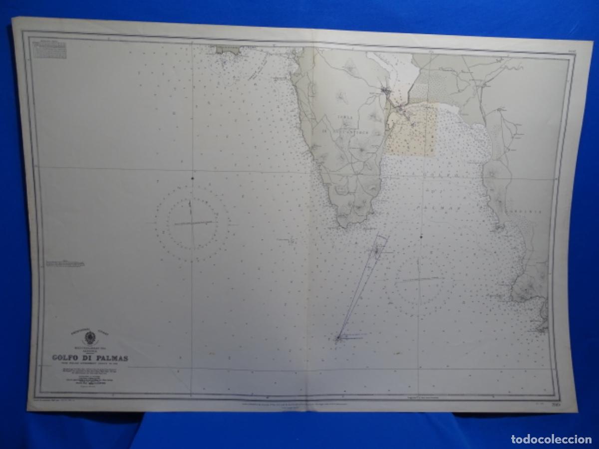 Contemporary maps: MAPA CARTA DE NAVEGACI&Oacute;N GOLFO DI PALMAS ITALY.