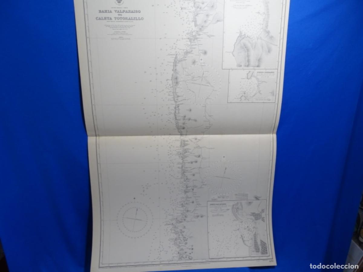 Zeitgen&ouml;ssische Karten: MAPA CARTA DE NAVEGACI&Oacute;N BAH&Iacute;A VALPARA&Iacute;SO TO CALETA TOTORALILLO CHILE.
